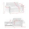 Modern velvet sofa, sofa pull-out bed, small love seat casual sofa with back, with pillow, pockets, living room furniture, 3 in 1 convertible sleep so