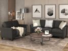 Living Room Furniture Loveseat Sofa and 3-seat sofa (Black)