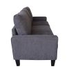 Modern Living Room Furniture Sofa in Dark Grey Fabric