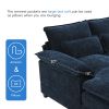 [VIDEO provided][New]110*55" Modern U-shaped Sectional Sofa with Waist Pillows,6-seat Upholstered Symmetrical Sofa Furniture,Sleeper Sofa Couch with C