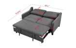 69" 3 in 1 Convertible Queen Sleeper Sofa Bed, Modern Fabric Loveseat Futon Sofa Couch w/Pullout Bed, Love Seat Lounge Sofa w/Reclining Backrest, Furn