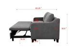 69" 3 in 1 Convertible Queen Sleeper Sofa Bed, Modern Fabric Loveseat Futon Sofa Couch w/Pullout Bed, Love Seat Lounge Sofa w/Reclining Backrest, Furn