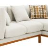 75*50" Modern Sectional Sofa,Rustic L-shaped Couch Set with 3 Free Pillows,4-seat Linen Fabric Indoor Furniture with Chaise Lounge for Living Room, Ap