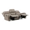 Luxurious Style Double Reclining Sofa 1pc Brown Plush Comfortable Living Room Furniture