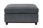 Ash Grey Chenille Fabric Modular Sofa Set 6pc Set Living Room Furniture Couch Sofa Loveseat 4x Corner Wedge 1x Armless Chair and 1x Ottoman Tufted Bac