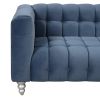 Modern 3-piece sofa set with solid wood legs, buttoned tufted backrest, Dutch fleece upholstered sofa set including three-seater sofa, double seat and