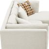 75*50" Modern Sectional Sofa,Rustic L-shaped Couch Set with 3 Free Pillows,4-seat Linen Fabric Indoor Furniture with Chaise Lounge for Living Room, Ap