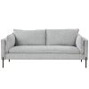 76.2" Modern Style 3 Seat Sofa Linen Fabric Upholstered Couch Furniture 3-Seats Couch for Different Spaces,Living Room,Apartment