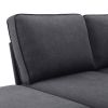 [VIDEO provided][New]90*88" Terrycloth Modern Sectional Sofa,5-Seat Practical Couch Set with Chaise Lounge,L-Shape minimalist Indoor Furniture with 3