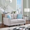 Modern Living Room Sofa Set Linen Upholstered Couch Furniture for Home or Office ,Light Grey,(1+2 Seat,Old Sku:SG000365AAA)