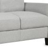 Living Room Furniture Love Seat Sofa Double Seat Sofa (Loveseat Chair)(Light Gray)