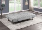 Elegant Three-in-One Lounger Sofa Sleeper Silver-Gray Chenille Fabric Upholstered Attached Cushions Adjustable Arms Casual Living Room Furniture