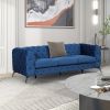 Modern 3-Piece Sofa Sets with Sturdy Metal Legs,Velvet Upholstered Couches Sets Including Three Seat Sofa, Loveseat and Single Chair for Living Room F