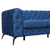 Modern 3-Piece Sofa Sets with Sturdy Metal Legs,Velvet Upholstered Couches Sets Including Three Seat Sofa, Loveseat and Single Chair for Living Room F