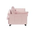 Modern velvet sofa, sofa pull-out bed, small love seat casual sofa with back, with pillow, pockets, living room furniture, 3 in 1 convertible sleep so