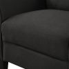 Living Room Furniture Loveseat Sofa and 3-seat sofa (Black)