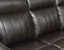 Luxury Power Reclining Sofa Recliner in Dark Brown Top-Grain Leather - Ultimate Comfort with Power Leg Rest and Articulating Headrest - Elegant and Re