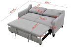 69"3 in 1 Convertible Queen Sleeper Sofa Bed, Modern Fabric Loveseat Futon Sofa Couch w/Pullout Bed, Small Love Seat Lounge Sofa w/Reclining Backrest,