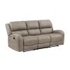 Luxurious Style Double Reclining Sofa 1pc Brown Plush Comfortable Living Room Furniture