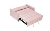 Modern velvet sofa, sofa pull-out bed, small love seat casual sofa with back, with pillow, pockets, living room furniture, 3 in 1 convertible sleep so