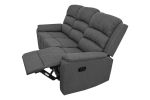 Modern Dark Gray Color Burlap Fabric Recliner Motion Sofa 1pc Plush Couch Manual Motion Sofa Living Room Furniture