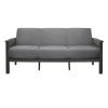 Classic Living Room 1pc Sofa Gray Cushion Seat and Back Solid Rubberwood Furniture Transitional Style