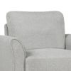 Living Room Furniture Armrest Single Sofa (Light Gray)