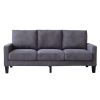 Modern Living Room Furniture Sofa in Dark Grey Fabric