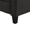 Living Room Furniture Loveseat Sofa and 3-seat sofa (Black)