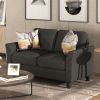 Living Room Furniture Loveseat Sofa and 3-seat sofa (Black)