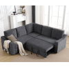 [NEW ARRIVED] [VIDEO PROVIDED]L-shaped sofa with pull-out sofa bed, Corner Sofa,comfortable living room furniture set, sleeper sofa bed,Corner seat fo