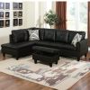 Modern Faux Leather Sectional Couch with Chaise and Ottoman-Large 3 Piece Sofa Set for Living Room-L-Shaped Left-Facing Sofa Furniture-Wood Frame-Sect