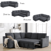 [NEW ARRIVED] [VIDEO PROVIDED]L-shaped sofa with pull-out sofa bed, Corner Sofa,comfortable living room furniture set, sleeper sofa bed,Corner seat fo