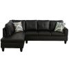 Modern Faux Leather Sectional Couch with Chaise and Ottoman-Large 3 Piece Sofa Set for Living Room-L-Shaped Left-Facing Sofa Furniture-Wood Frame-Sect